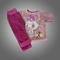 Нов детски комплект долнище и блузка "Коте с корона"