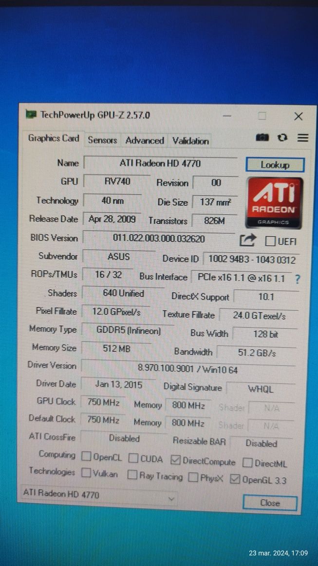 Placa video ATI Radeon HD 4770