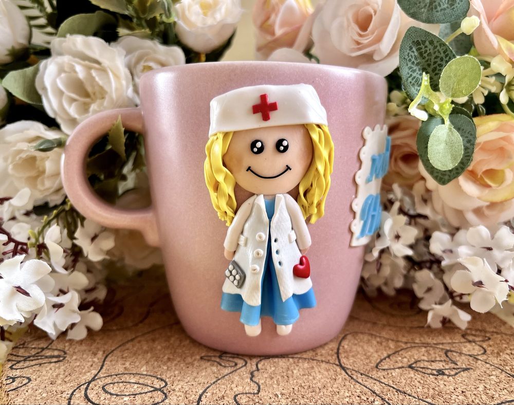 Чаша с полимерна глина за лекар/мед. сестра/здравен работник