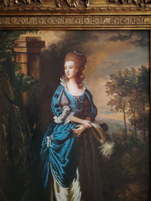 Tablou Ulei pe pânză o lucrare deosebita Baroc cu o rama superbă foar