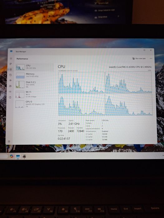 Laptop Lenovo Thinkpad L560, i5-6300U, 8GB , SSD 240 GB, FullHD  15.6"