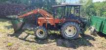 Tractor Fiat cu încărcător frontal și troliu forestier – 4174 ore