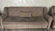 Vand set canapea extensibila si 2 fotolii