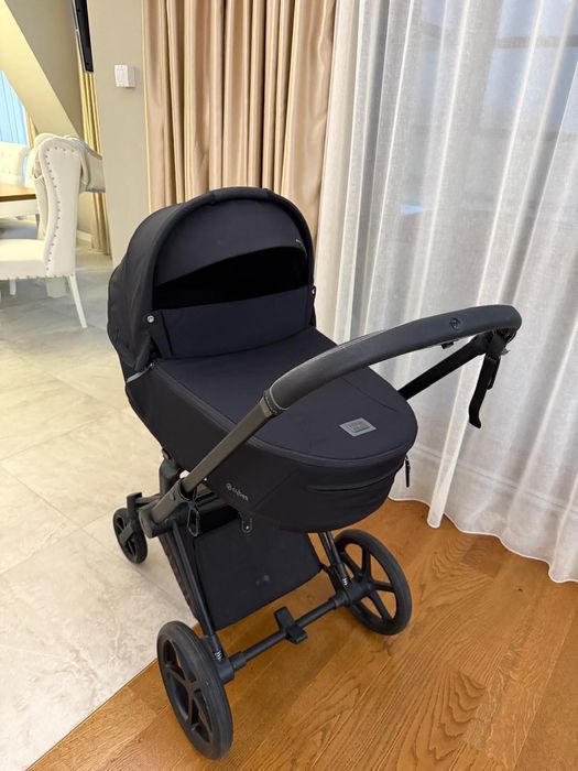 Количка Cybex Priam (кош за новородено Priam Lux Sepia Black + шаси Pr