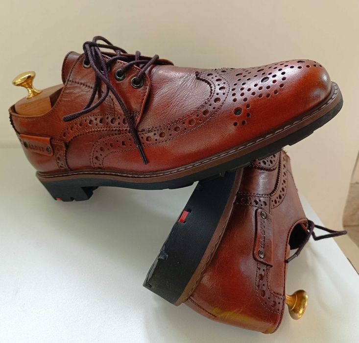 Pantofi derby 43 wingtip brogue premium LLOYD piele naturala