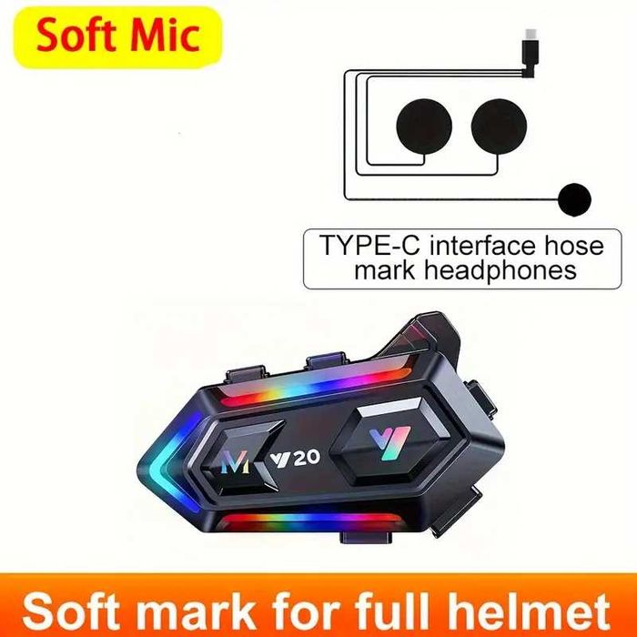 Комуникационна система за мотоциклетизъм Bluetooth 5.3, RGB