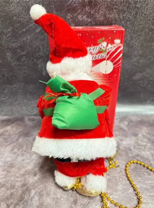 Музыкальный Дед Мороз на веревке двигается верх, вниз