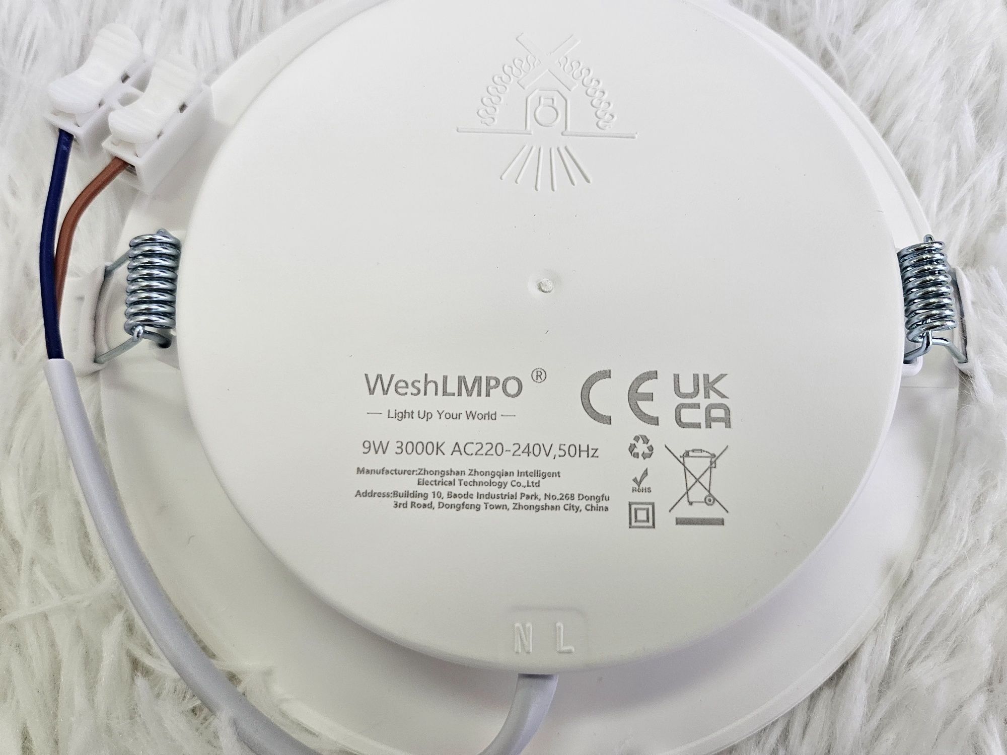 Лед лунички за вграждане 9W 3000K