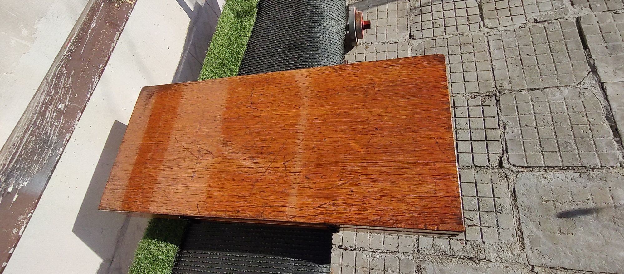 Винтидж сгъваема дървена маса комплект