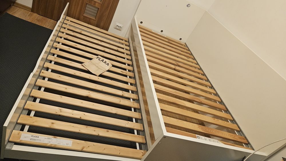 Pat IKEA cu extensie 90×200 + 90×200 + 2 saltele 90*200 de spuma 10cm