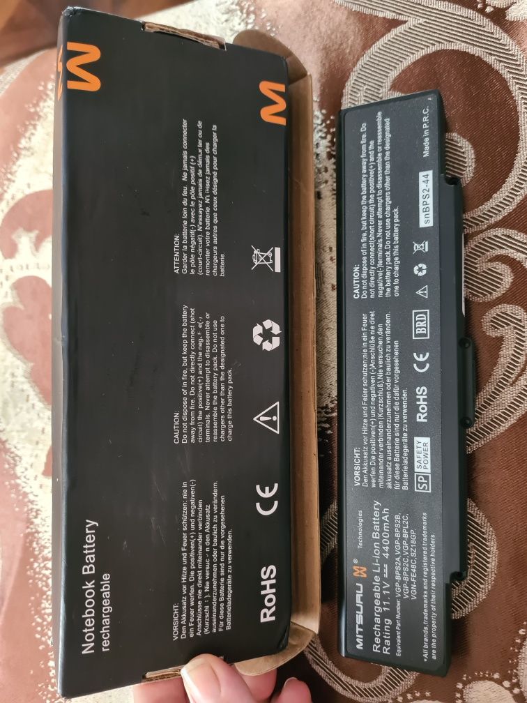 Notebook Battery rechargeable
