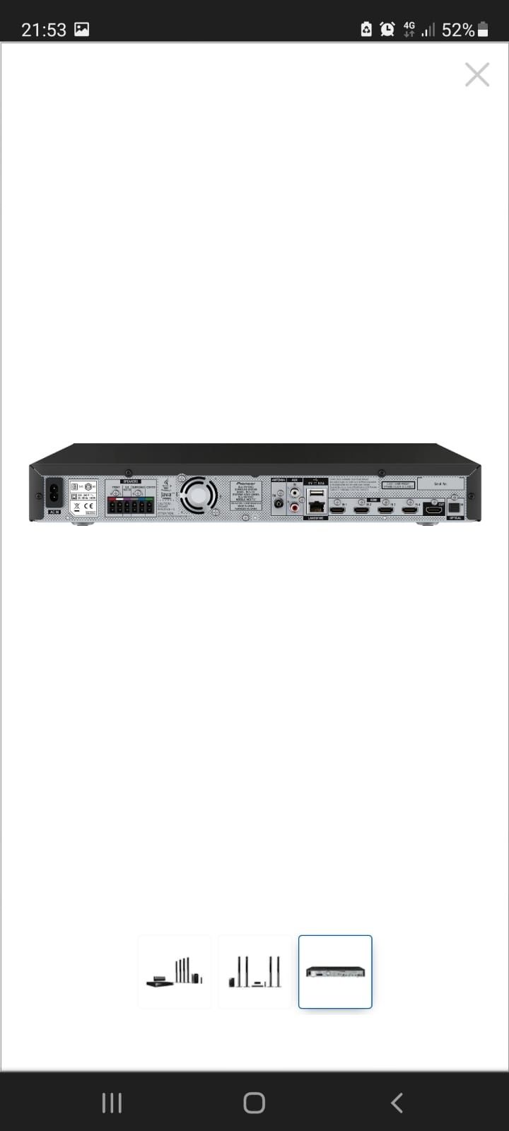 Vând Home Cinema PIONEER  5.1 3D, Blu-Ray MCS - 737