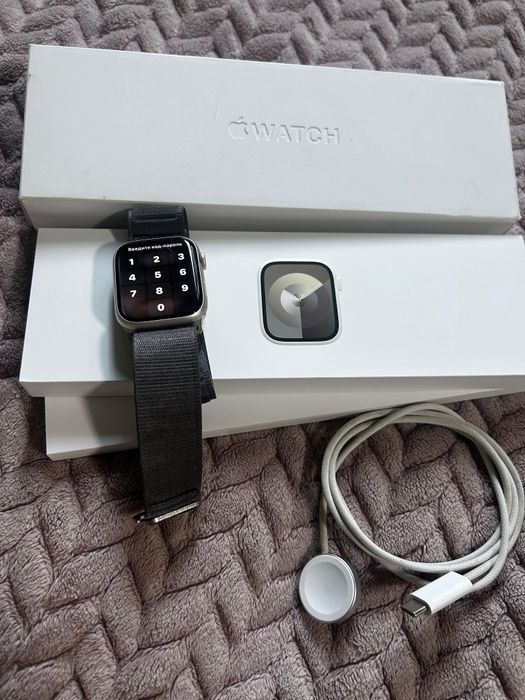 Apple Watch 9 GPS M/L 45 мм батарея 98%. Рассрочка