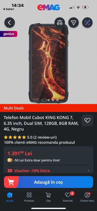 cubot king kong 7 nou 128 gb 8 gb ram