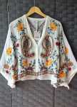 Bluza brodata de vara oversized masura L Zara