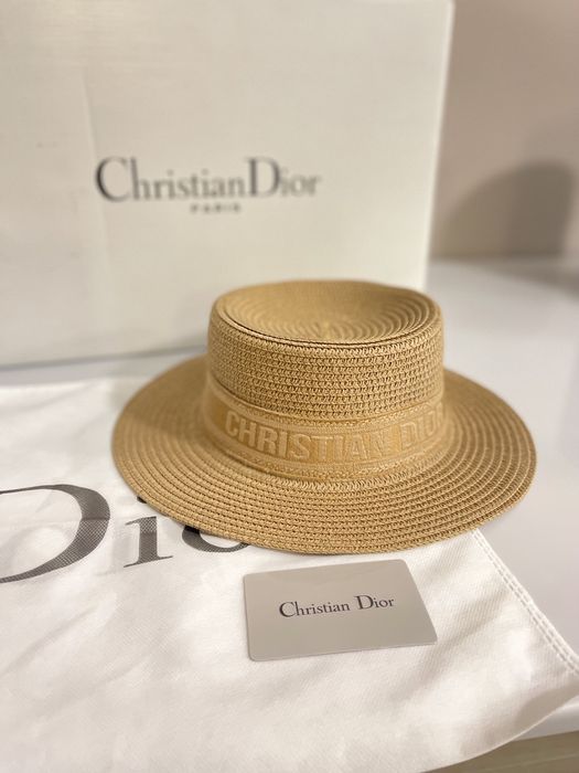 Pălărie Christian Dior crem & brown