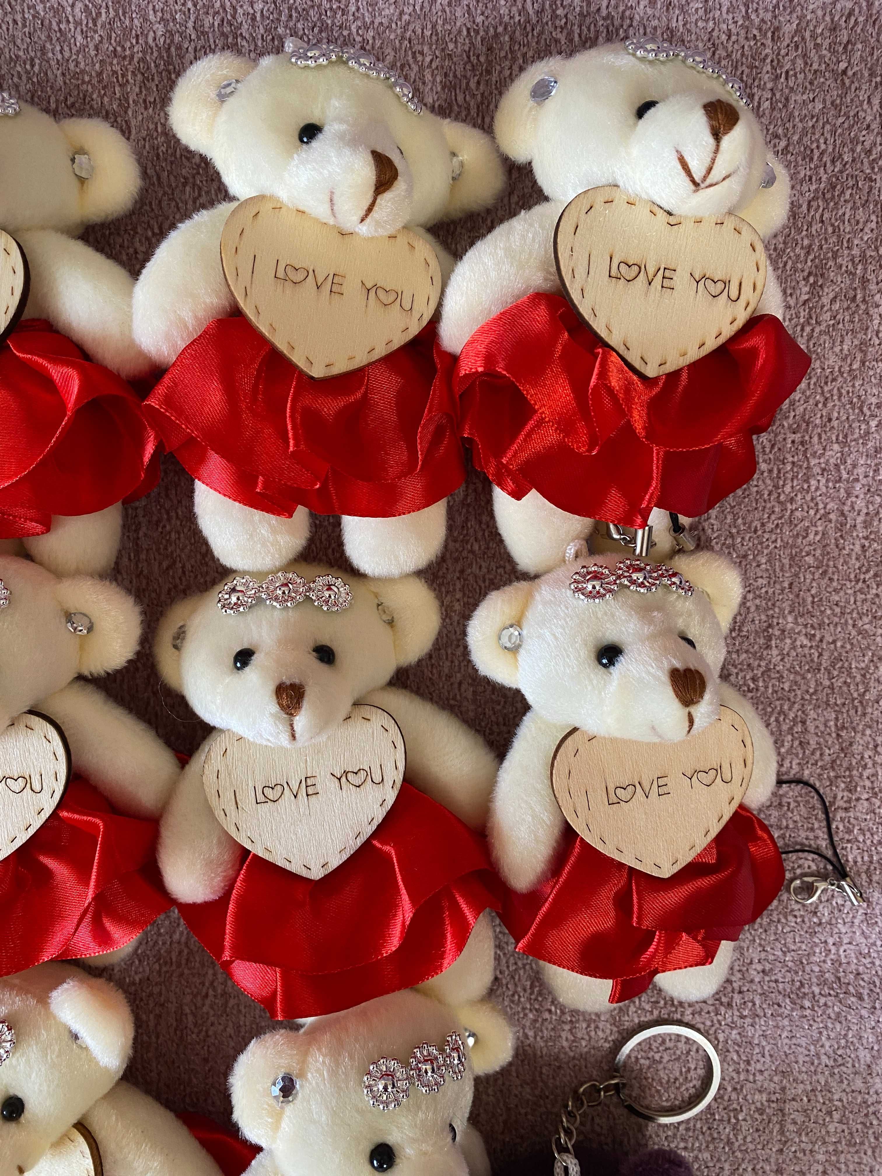 Lot ursulet personalizat cadou i love you te iubesc breloc inima