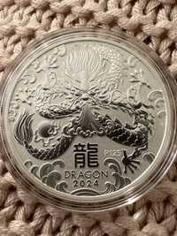 Сребърна Монета Година на Дракона 2024 (ЛУНАР III) АВСТРАЛИЯ!