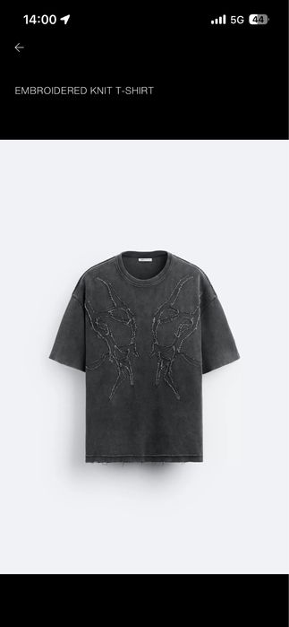 Zara distressed тениска