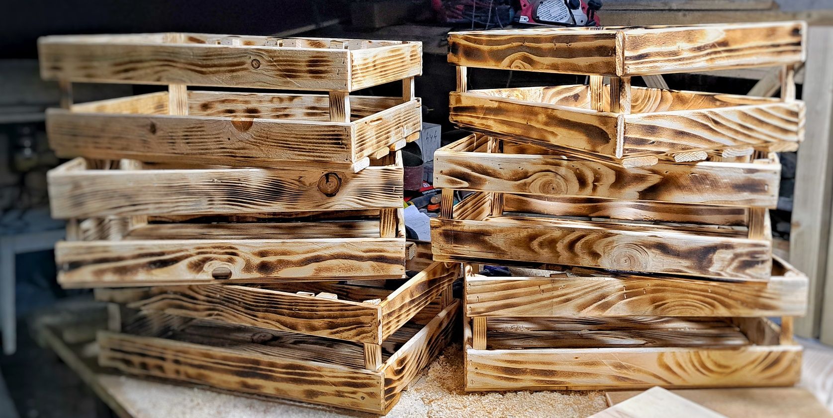 Lădiță/cutie depozitare din lemn de rășinoase