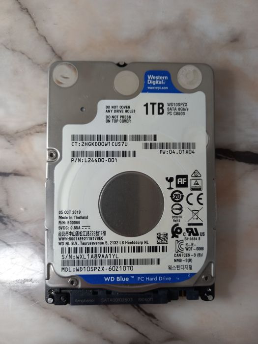 Хард диск за лаптоп WD Blue 2.5 1000GB 5400rpm SATA3,128MB