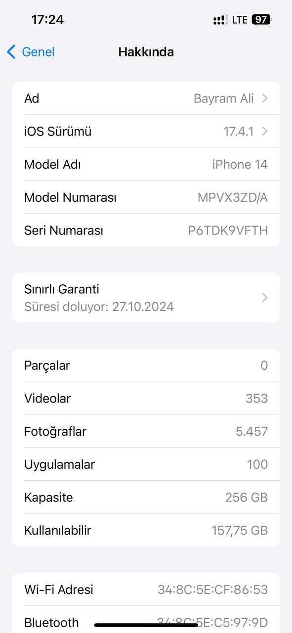 Iphone 14 256 gb Esim