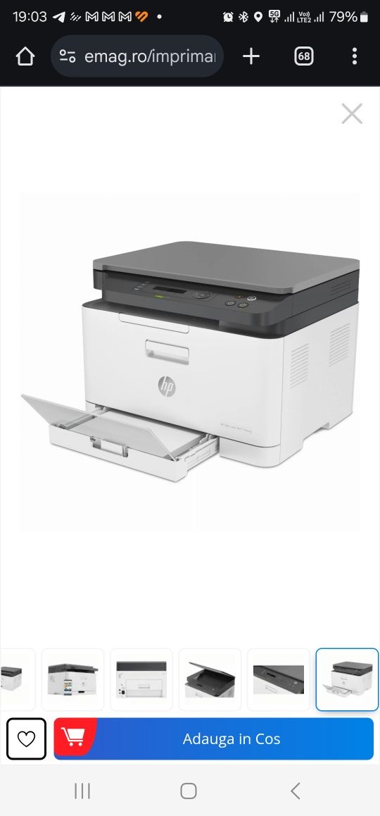 Imprimanta, HP, Color Laser MFP 178nwg, 3 in 1, A4, Alb/Negru, SIGILAT