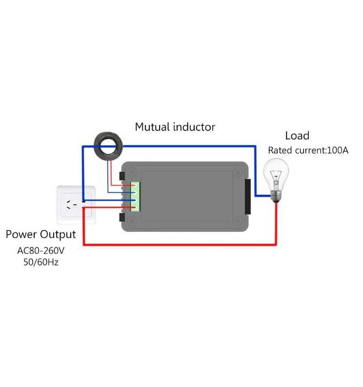 Watmetru AC 80-260V (110/220) 100A LCD Wattmetru curent tensiune