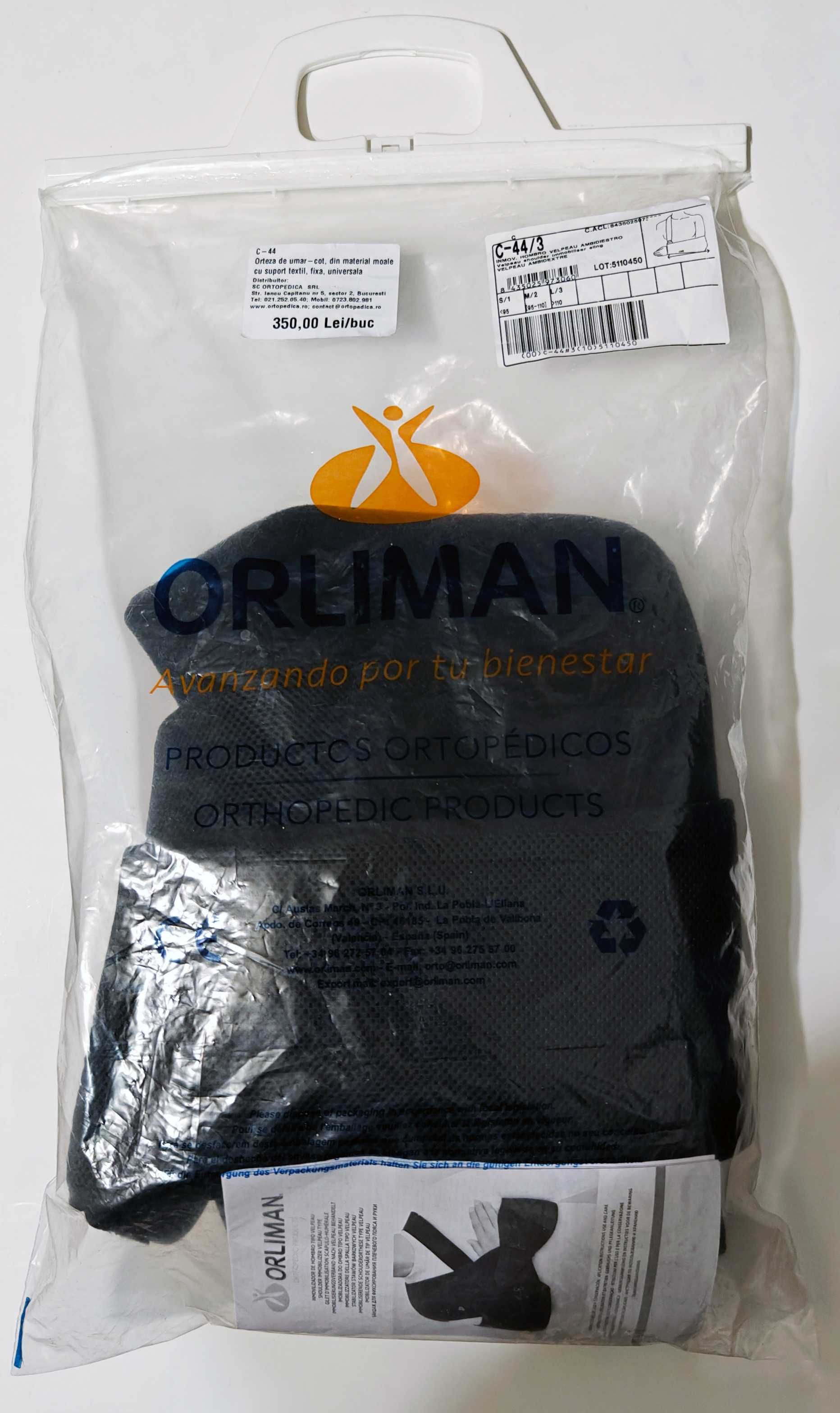 ORTEZĂ de umăr cot "ORLIMAN" C44