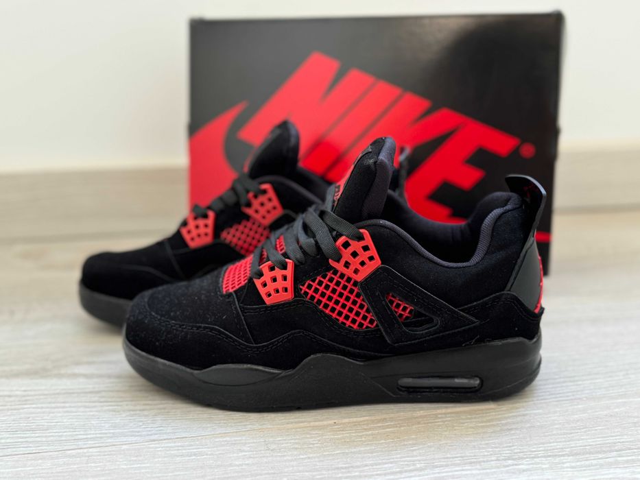 Adidasi AIR JORDAN 4 Red Thunder Produs Nou NIKE - Full Box