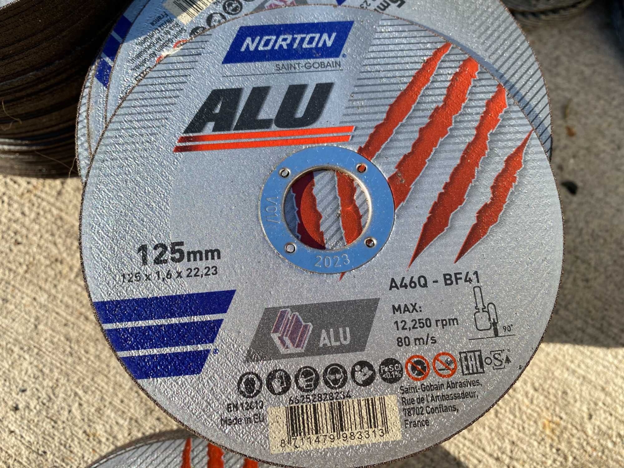 Discuri lamelare si debitat aluminiu,Norton 125mm