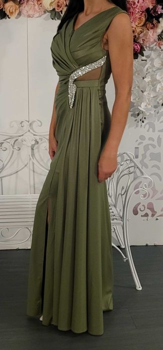 Rochie Verde Lungă Elegantă pentru Nuntă, Marime XL / 42 / 14