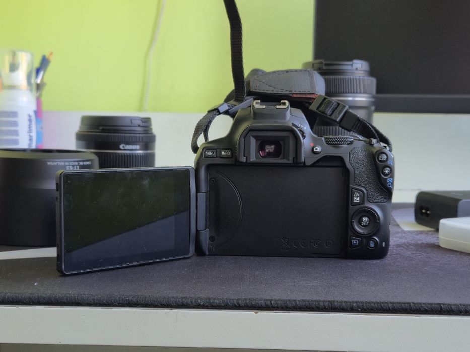 Фотоапарат и обектив: Canon EOS 250D + 18‑55 кит + 55‑250 IS STM