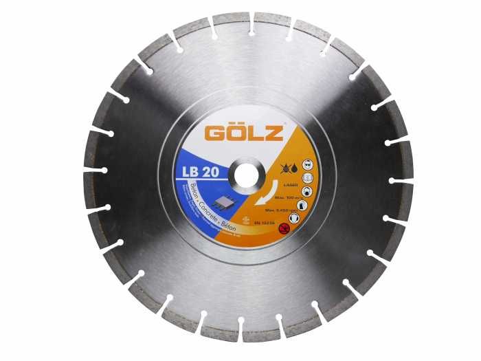 Disc diamantat profesional GOLZ, LB20 350×25.4mm, pentru beton