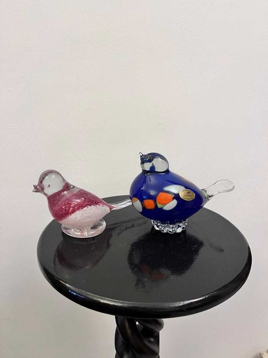 Set 2 bibelouri figurine bibelou semnate Bleikristall Peter Kaspar