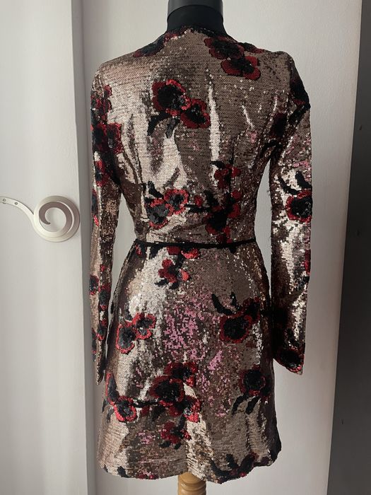 Rochie zara paiete, florala  , spectsculoasa, marime  xs