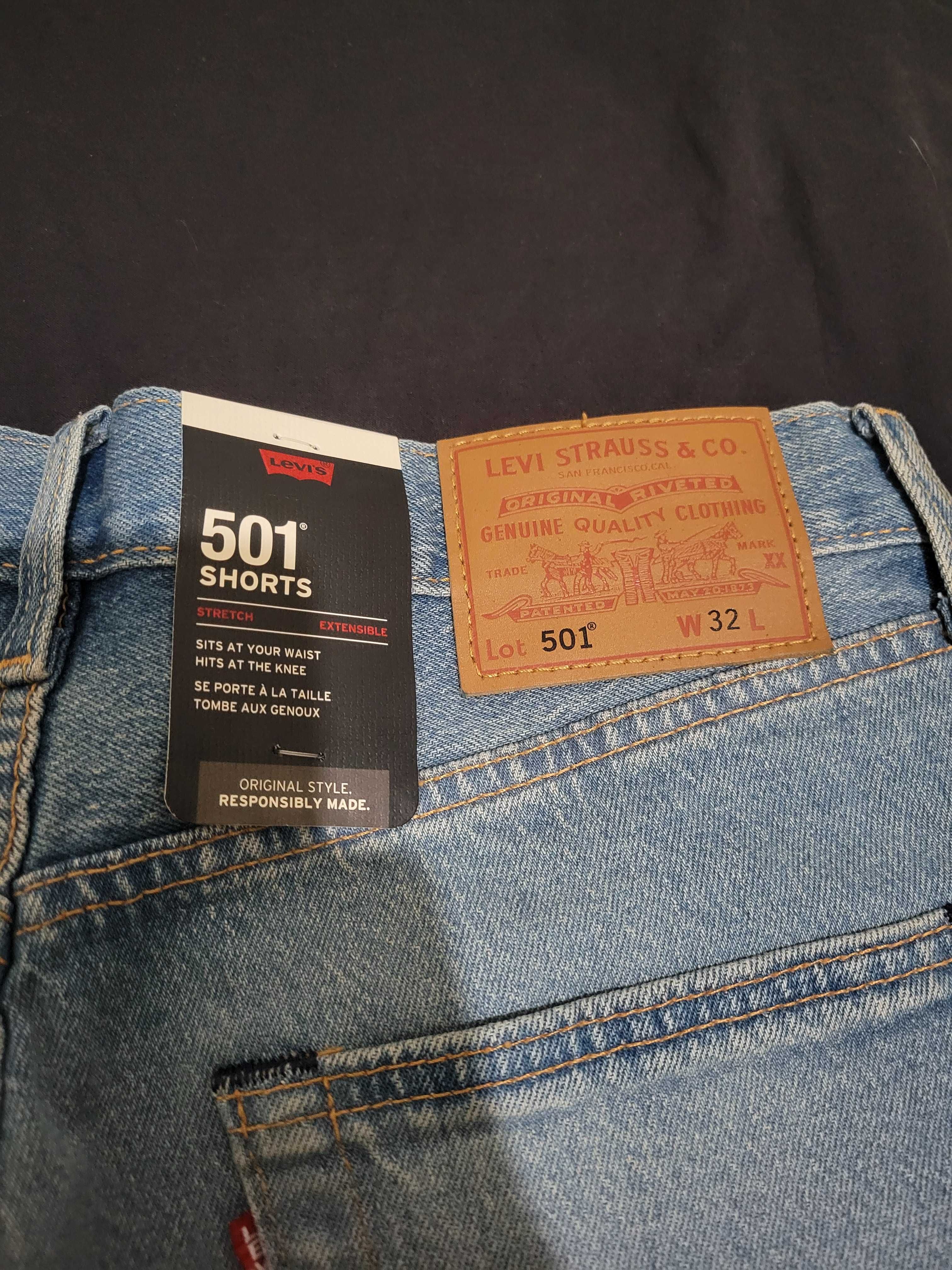 Kъси дънкови панталони Levi's 501 W32 x 9