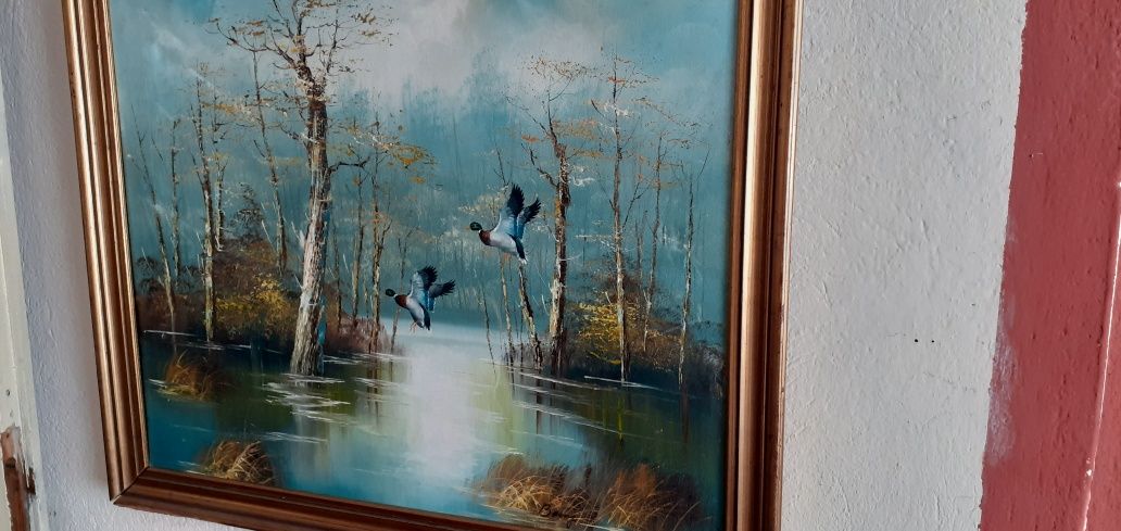 Ретро картина масло върху платно