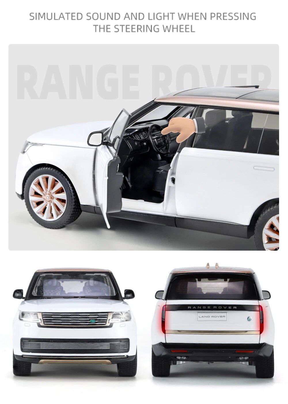 Macheta auto jucarie Range Rover, noua, metalica, scara 1:18