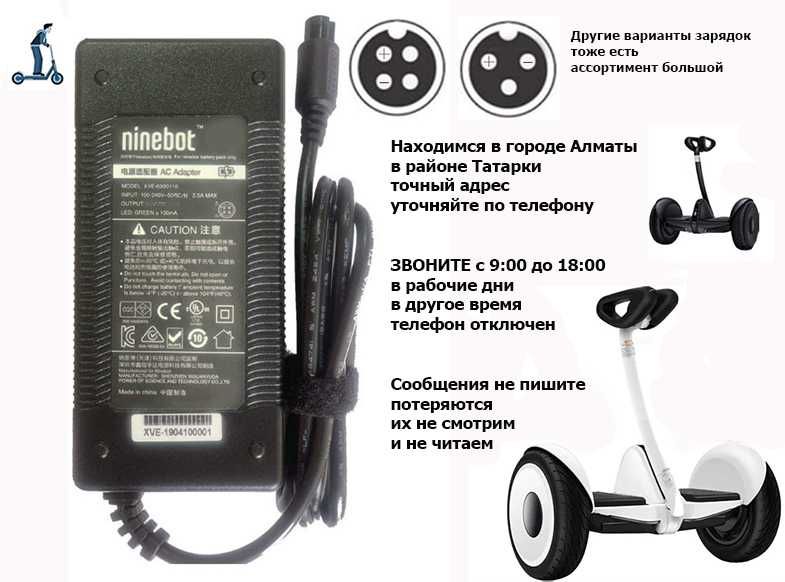 на SEGWEY Ninebot mini зарядное устройство ЗАРЯДКА