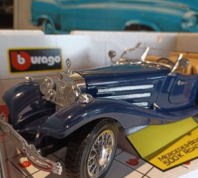 Mercedes Benz 500K
Scara 1:18
Bburago

Pozele reflectă realitatea. Se