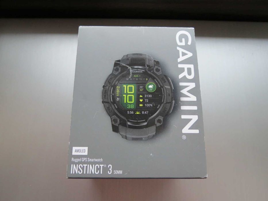 Garmin Instinct 3 AMOLED 50mm Black - Nou in Cutie, Pretul Fix