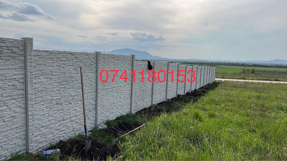 Gard placi beton stalpi prefabricate