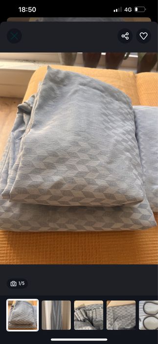 Draperie  gri azur NOU