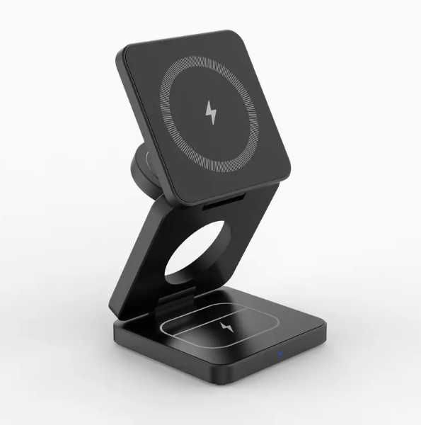 Беспроводная зарядка MagSafe 3в1 15Вт для iPhone, AirPods, AppleWatch