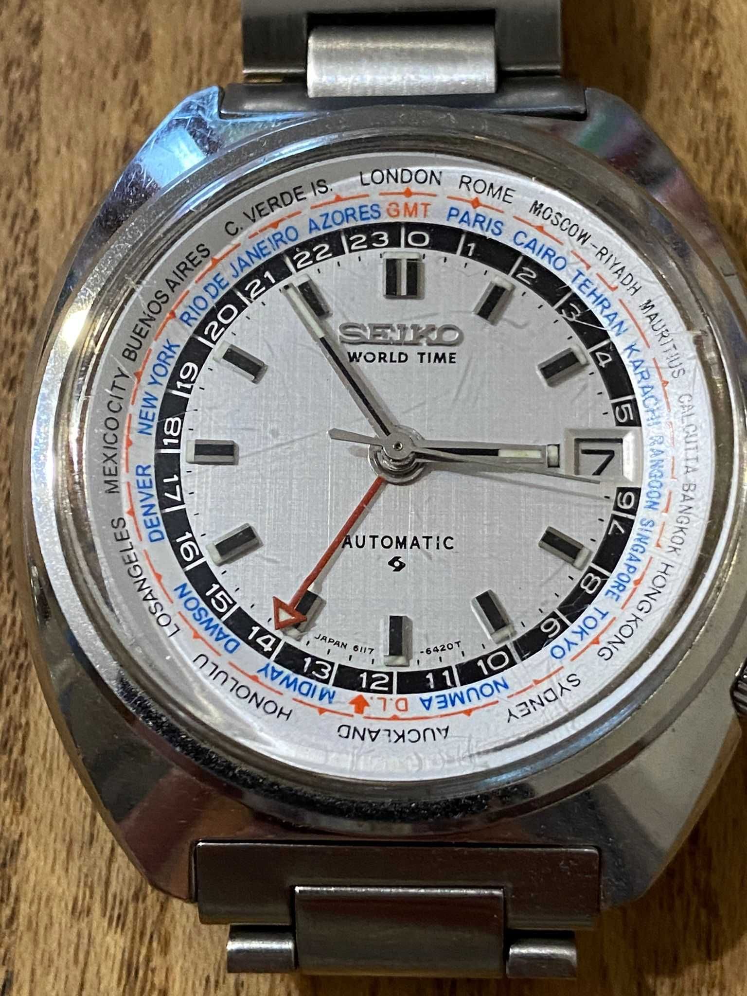 Seiko world time 6117