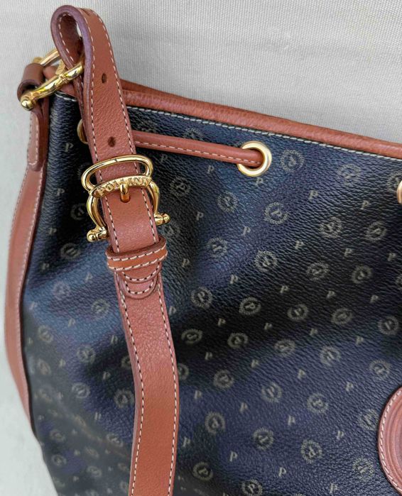POLLINI Superb Sac UmarTip Postas Vintage Piele Original Italia