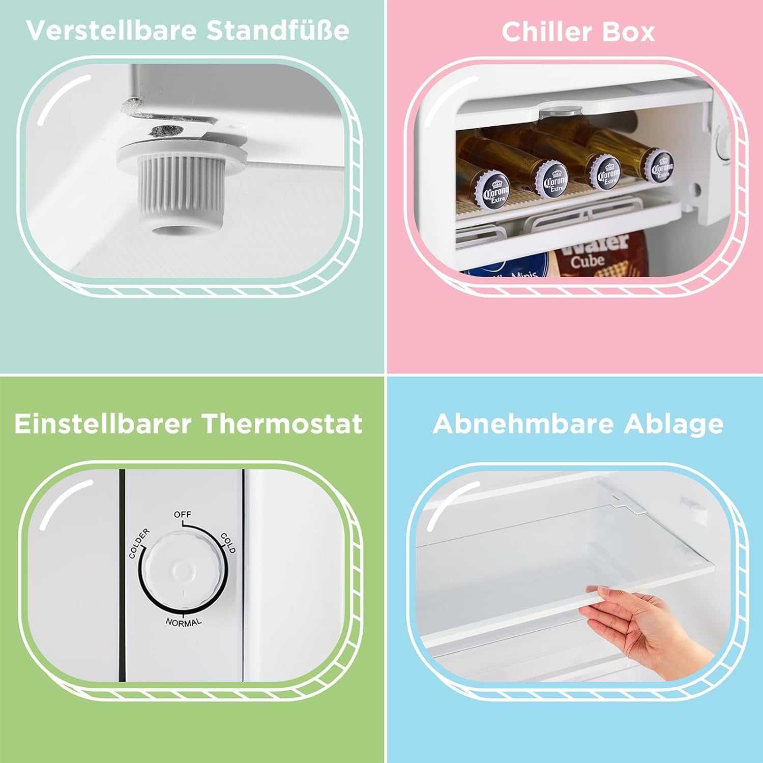COMFEE’ RCD93WH2EURT(E) – Мини фризер ретро 93 л