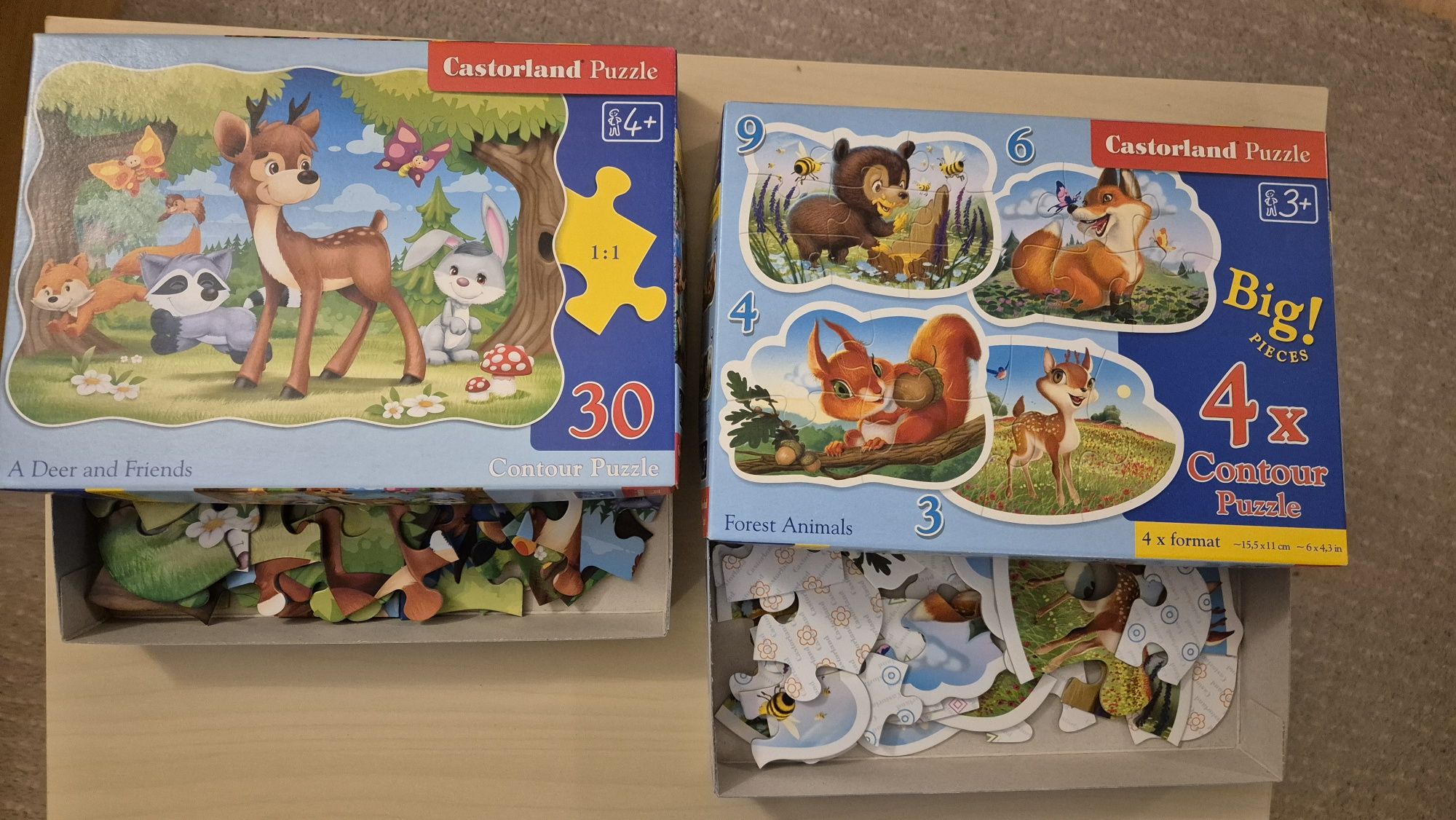 2 Puzzle (1 puzzle 30 piese + 1 puzzle 4 in 1)