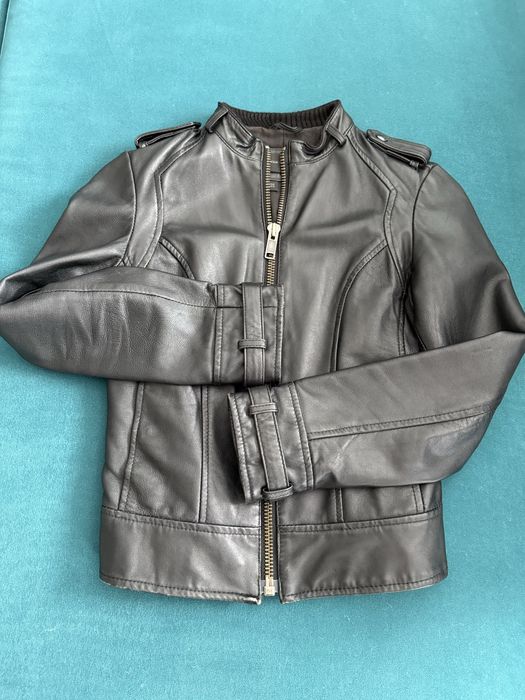 Кожено яке, естествена кожа, размер Мс втален силует